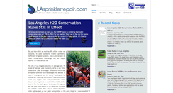 Desktop Screenshot of lasprinklerrepair.com
